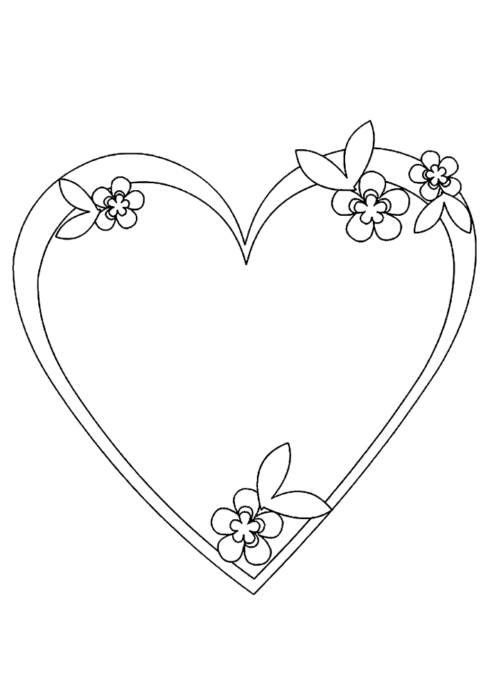 A heart filled with flowers